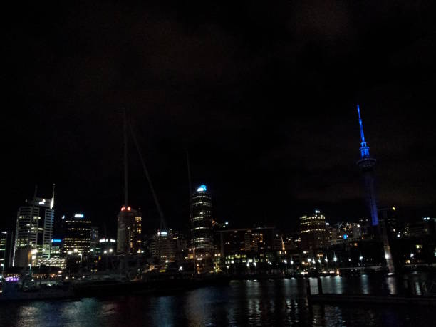 istock Night skyline of Auckland 2202235248