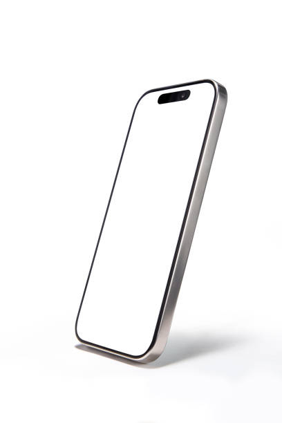 istock Smartphone with blank screen and modern frame less design isolated on white background 2202237224