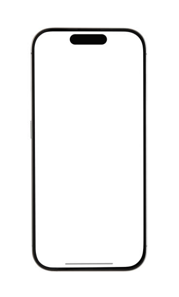 istock Smartphone with blank screen and modern frame less design isolated on white background 2202237228
