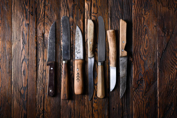 istock Set of different old knives 2202242268