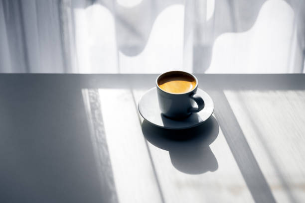 istock Morning espresso coffee by the window with natural light 2202242881