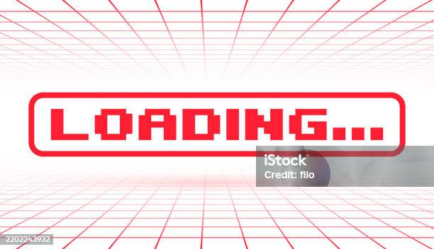 Dynamic Game Loading Background Loading Retro Video Game Grid Background Stock Illustration - Download ...