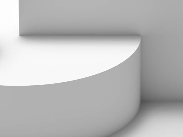 istock A minimalist abstract composition showcasing smooth white surfaces, 3d art 2202245062