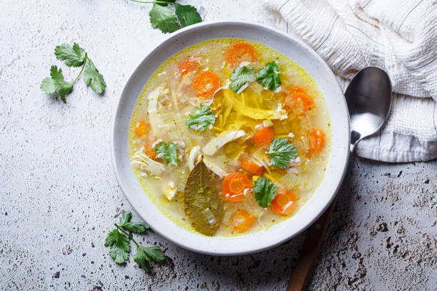 istock Homemade chicken noodle soup. 2202256492