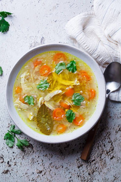 istock Homemade chicken noodle soup. 2202256585
