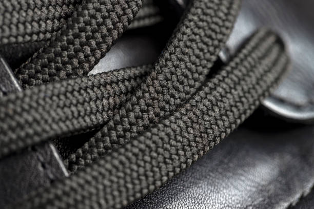 istock black synthetic laces for tying shoes 2202257927