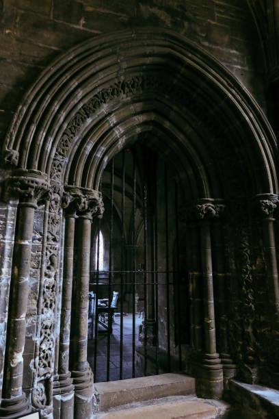 istock Exploring the intricate Gothic architecture of Glasgow Cathedrals interior archway 2202259380