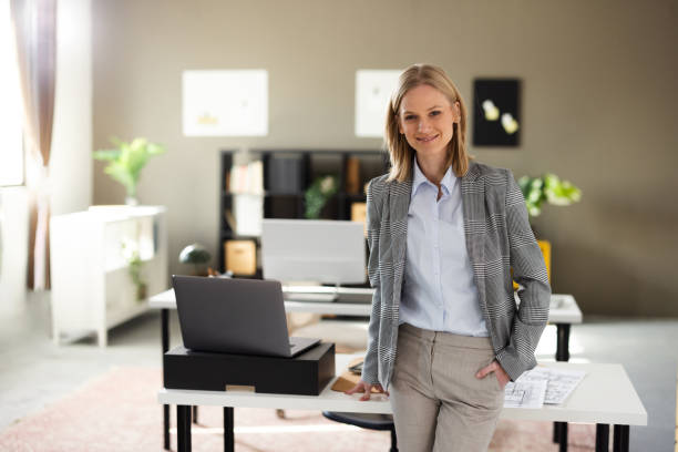 istock Portrait of a young, successful architect at her office 2202261321