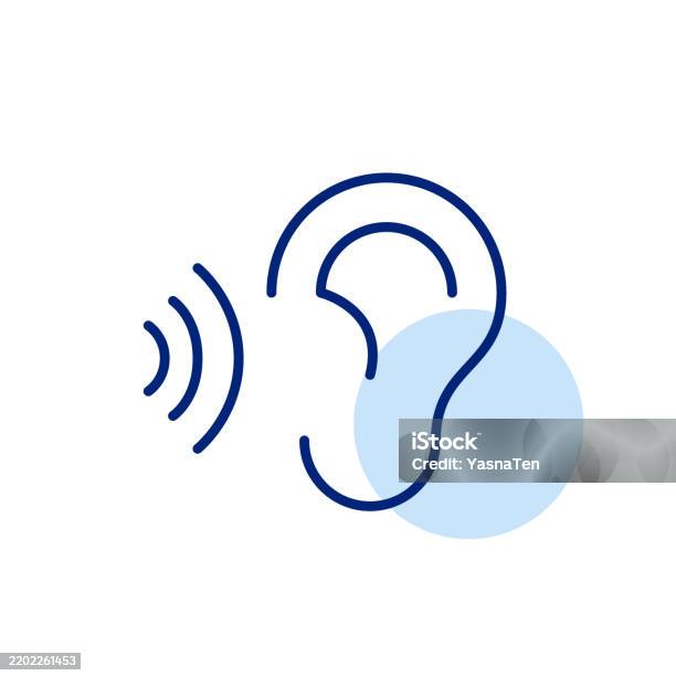 Hearing Conservation Vector Sound Waves And Ear Hearing Protection Voice And Speech Recognition ...