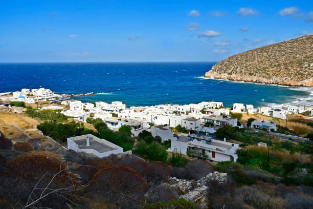 Aerial Images from Sifnos Island Greece, Kastro, Vathy