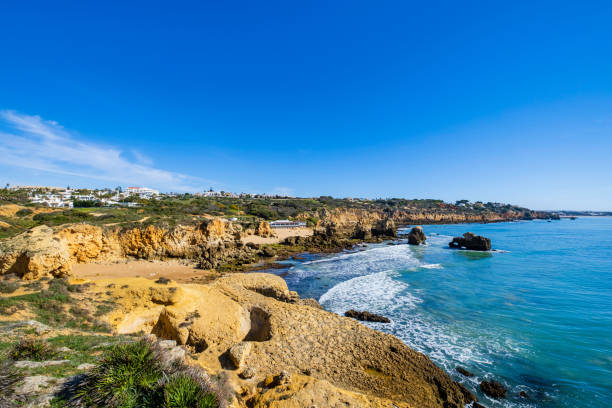 istock Rocky coastline in the Algarve (Portugal) 2202268336