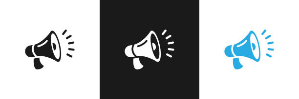 stockillustraties, clipart, cartoons en iconen met megaphone graphic icon. megaphone sign isolated on white background. vector illustration - redenaar