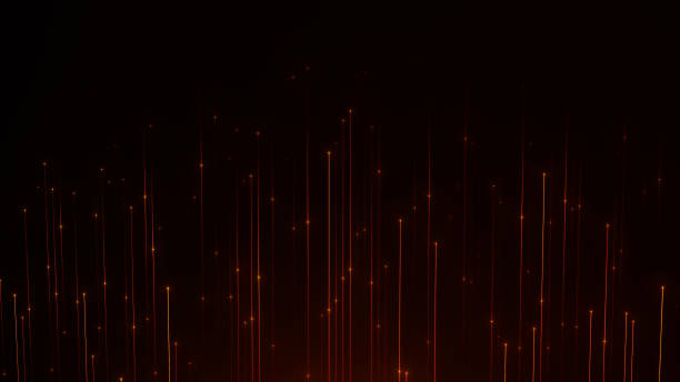 istock luxury golden flowing rays of light texture on dark minimalistic background. Smoothly rising up elegant points and lines. 2202288617