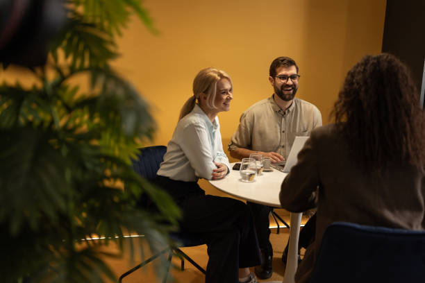 istock Businesspeople during discussion at meeting in office 2202294343