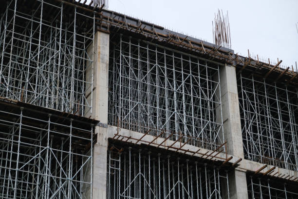 istock Construction of high-rise buildings with large machines 2202295241
