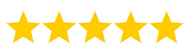five stars illustration. rating five stars. five stars customer product rating review. - hotel mewah ilustrasi stok