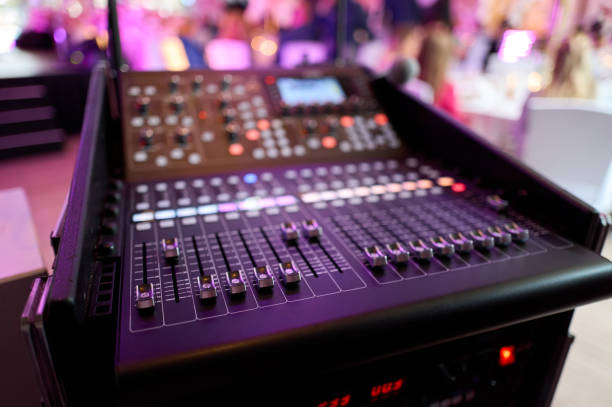 istock Professional audio mixer in use at a live event 2202299935