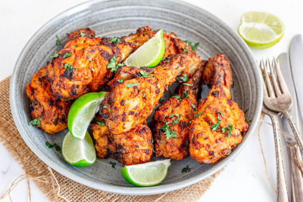 istock Chicken Kebab in a Bowl Close-Up Low Angle Photo 2202306245