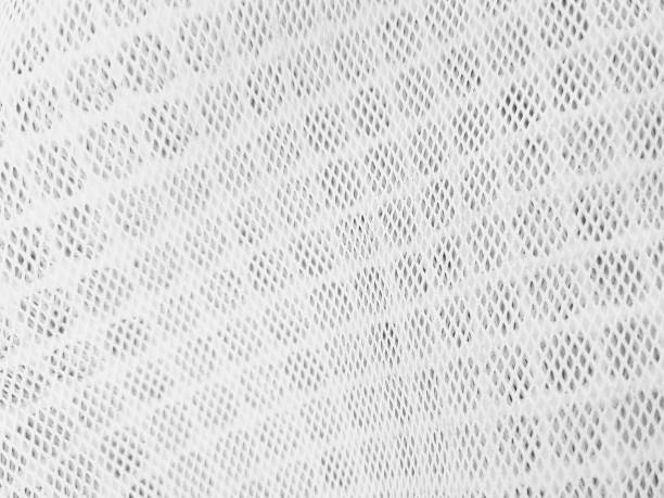white mesh of a beekeeper suit