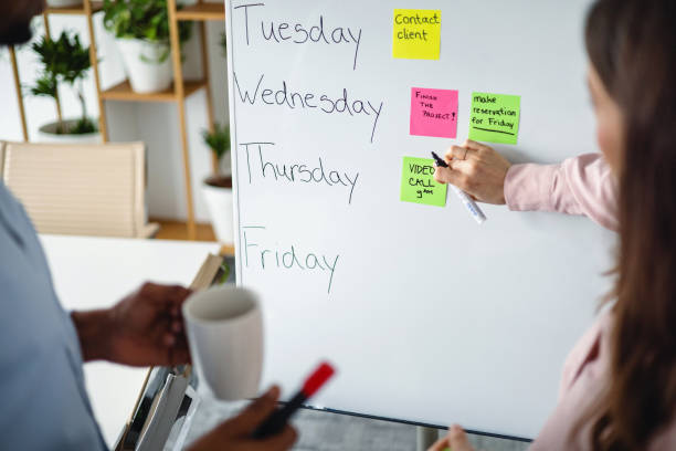 istock Business Team Collaborating with Sticky Notes in Office 2202308894