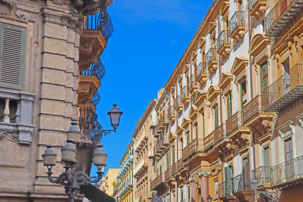 The buildings in Palermo, Italy