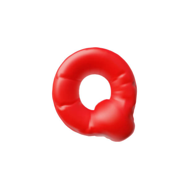 istock Inflatable letter G, 3D illustration of an inflated shape. 2202310769