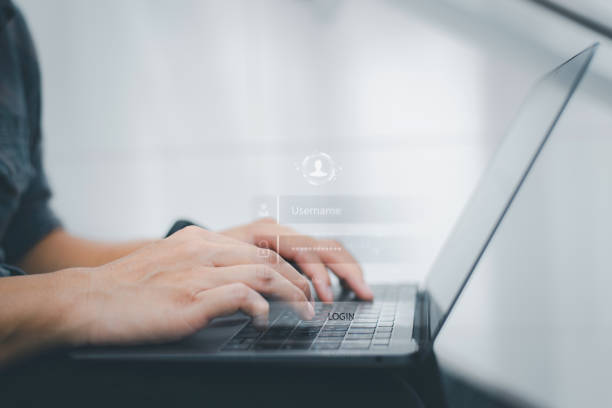 istock Person Logging into Secure Online Account 2202313306