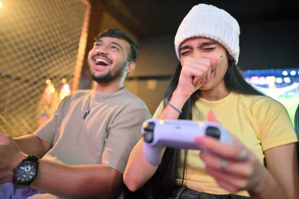 istock Young Gamers having fun together in an exciting Gaming Session 2202314276