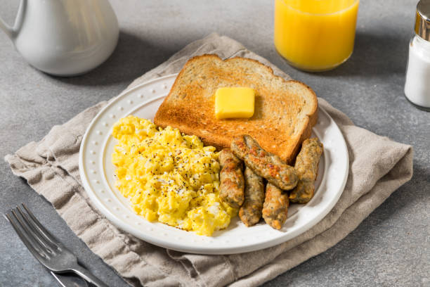 istock Healthy Homemade American Scrambled Egg Breakfast 2202315202