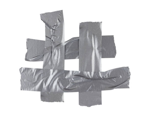 istock hashtag, reinforced tape lattice isolated from background 2202315327