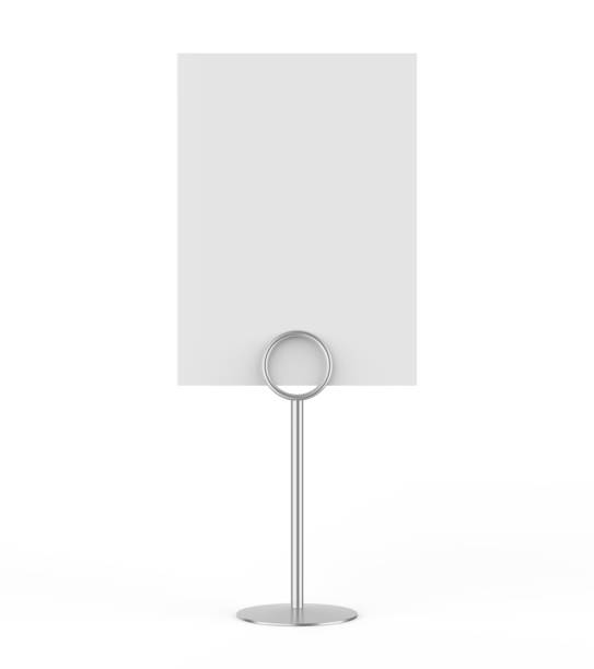 istock Blank table top sign holder clip ring. 2202317903