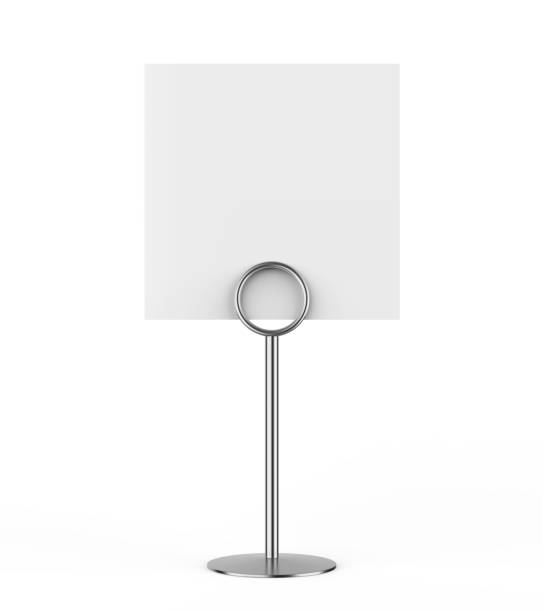 istock Blank table top sign holder clip ring. 2202317905