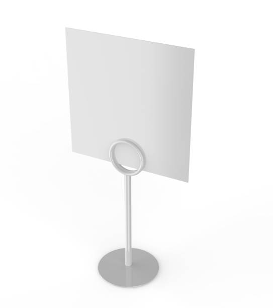 istock Blank table top sign holder clip ring. 2202317945