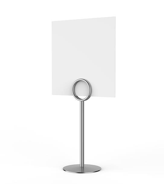 istock Blank table top sign holder clip ring. 2202317952