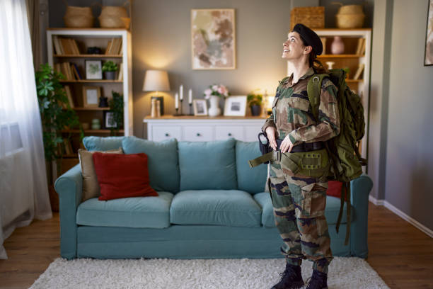 istock Female soldier just return from some of army missions 2202336176