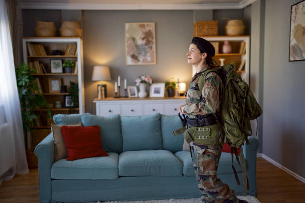 istock Female soldier just return from some of army missions 2202336207