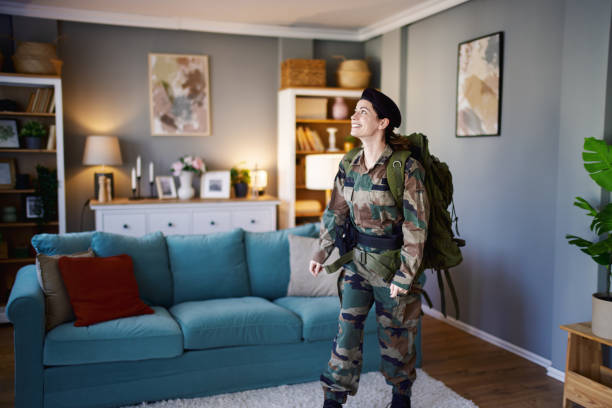 istock Female soldier just return from some of army missions 2202336258