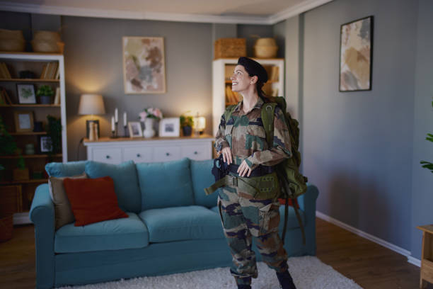 istock Female soldier just return from some of army missions 2202336259