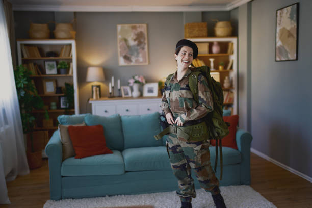 istock Female soldier just return from some of army missions 2202336260