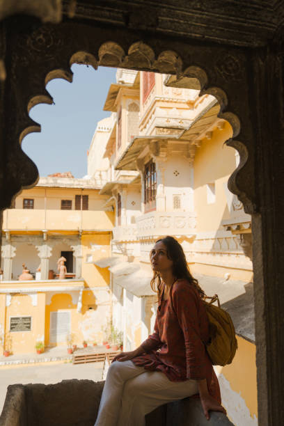 istock Woman exploring Udaipur city during trip to India 2202349488
