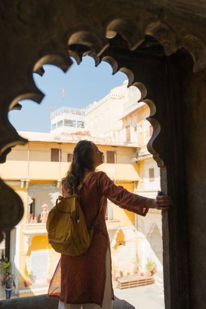 istock Woman exploring Udaipur city during trip to India 2202349786