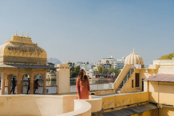 istock Woman exploring Udaipur city during trip to India 2202350071
