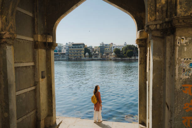 istock Woman exploring Udaipur city during trip to India 2202350473