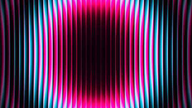 ilustrações, clipart, desenhos animados e ícones de padrão gradiente circular vibrante futurista com textura de vidro fractal nervurado misturando cores radiantes suaves. fundo abstrato dinâmico em negrito perfeito para design digital criativo. ilustração vetorial - multi colored glass