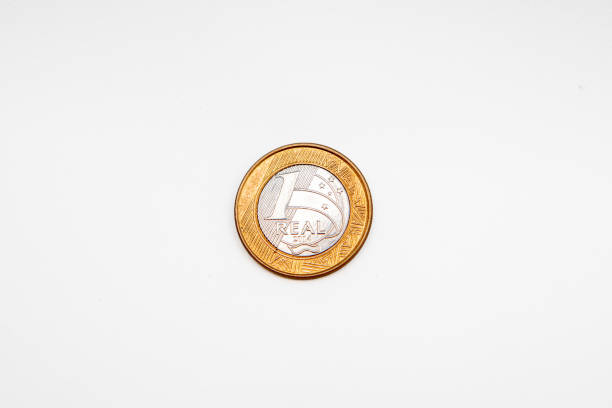 istock 1 real coin commemorating the olympics on a white background in rio de janeiro. 2202379558