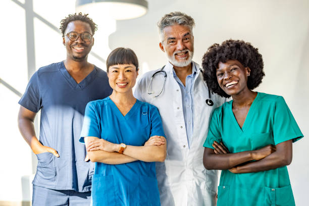 istock Diverse Medical Team Smiling in a Modern Hospital Setting 2202382726