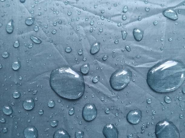 istock Raindrops on the surface of the umbrella 2202403272