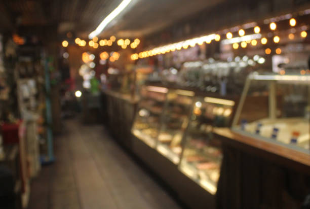 Ice Cream Shop Blur Background Bokeh Image
