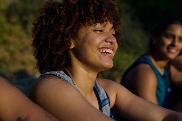 istock Young runner breathing fresh air after workout outdoors with friends 2202418780