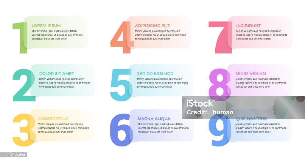 Building Text Numbers Numbers With Place For Text Stock Illustration - Download Image Now ...
